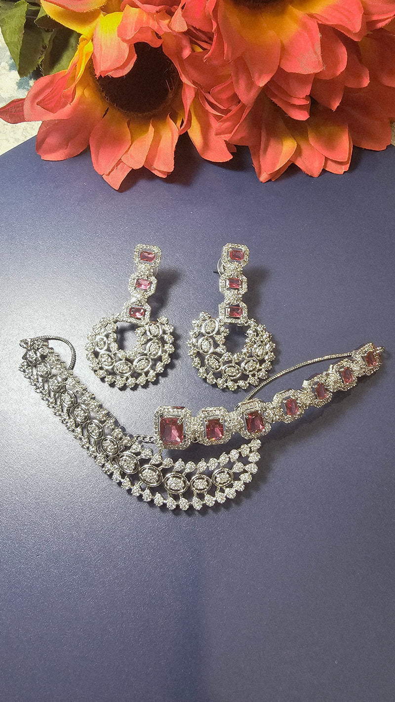 American Diamond (AD) Necklace Set