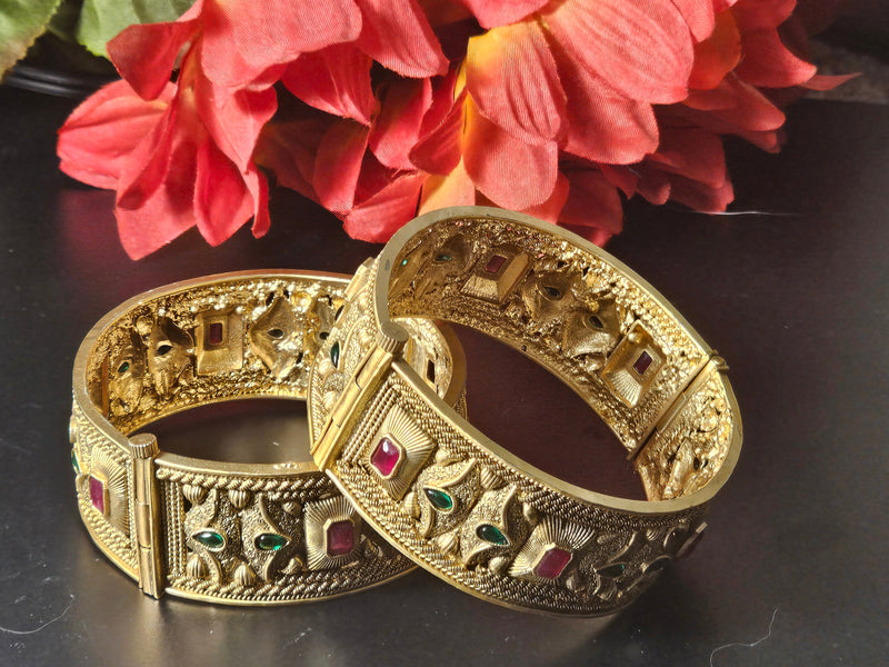 Gold-Plated Bangles Set