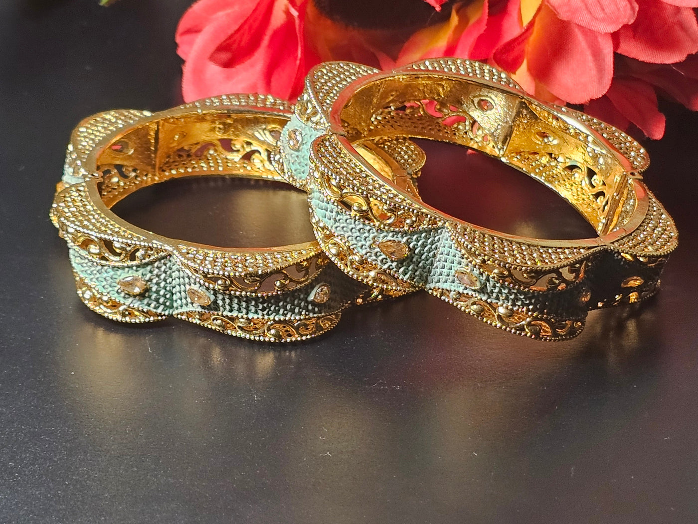 Gold-Plated Bangles Set