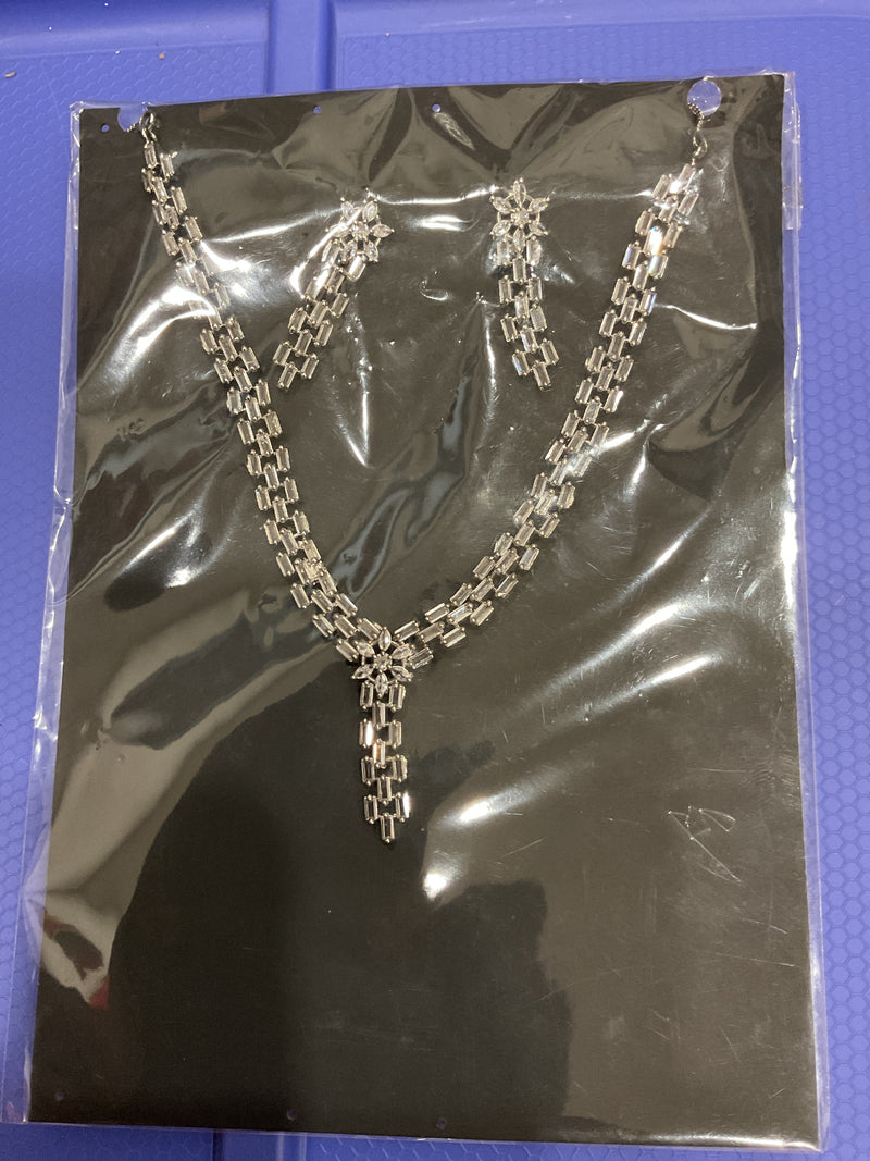 American Diamond Delicate V-Chain Necklac