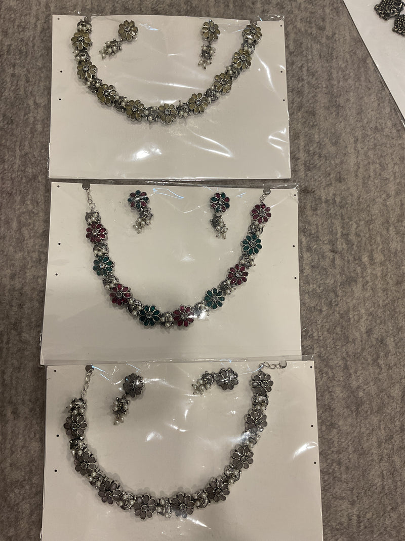 German Silver Necklace Set