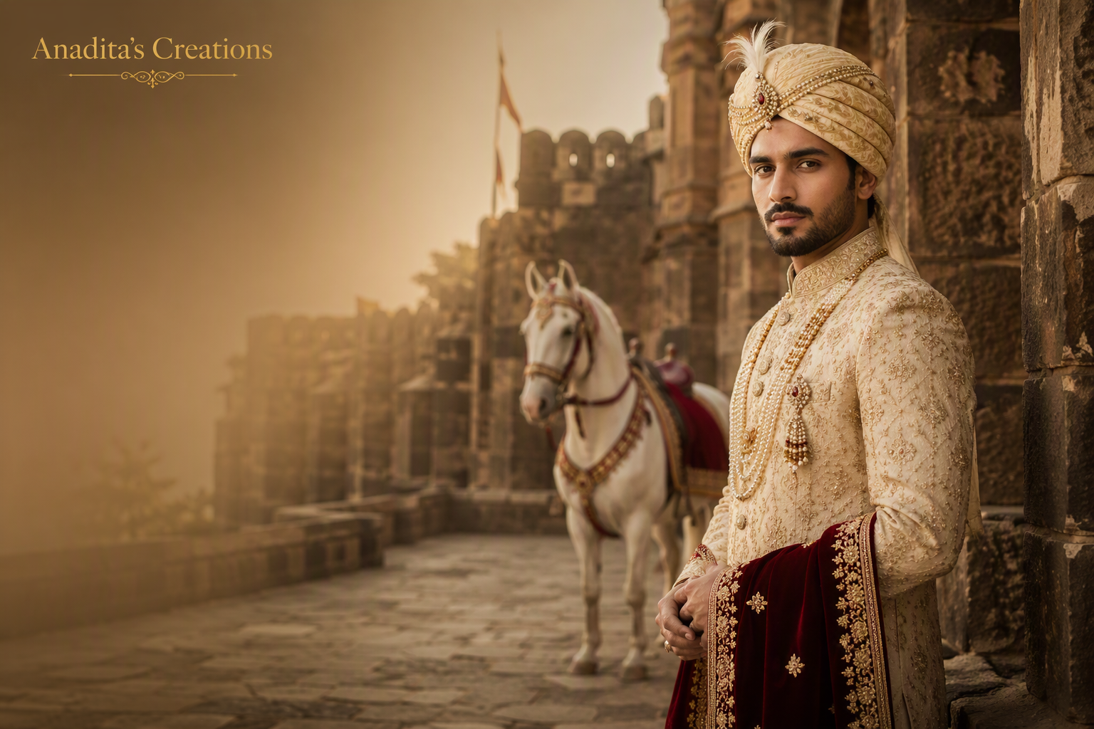 Sherwanis and kurtas for the groom