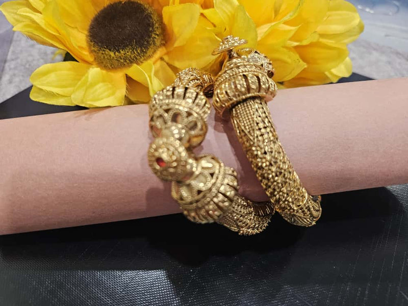 Gold-Plated & Rajwadi Bangles Set